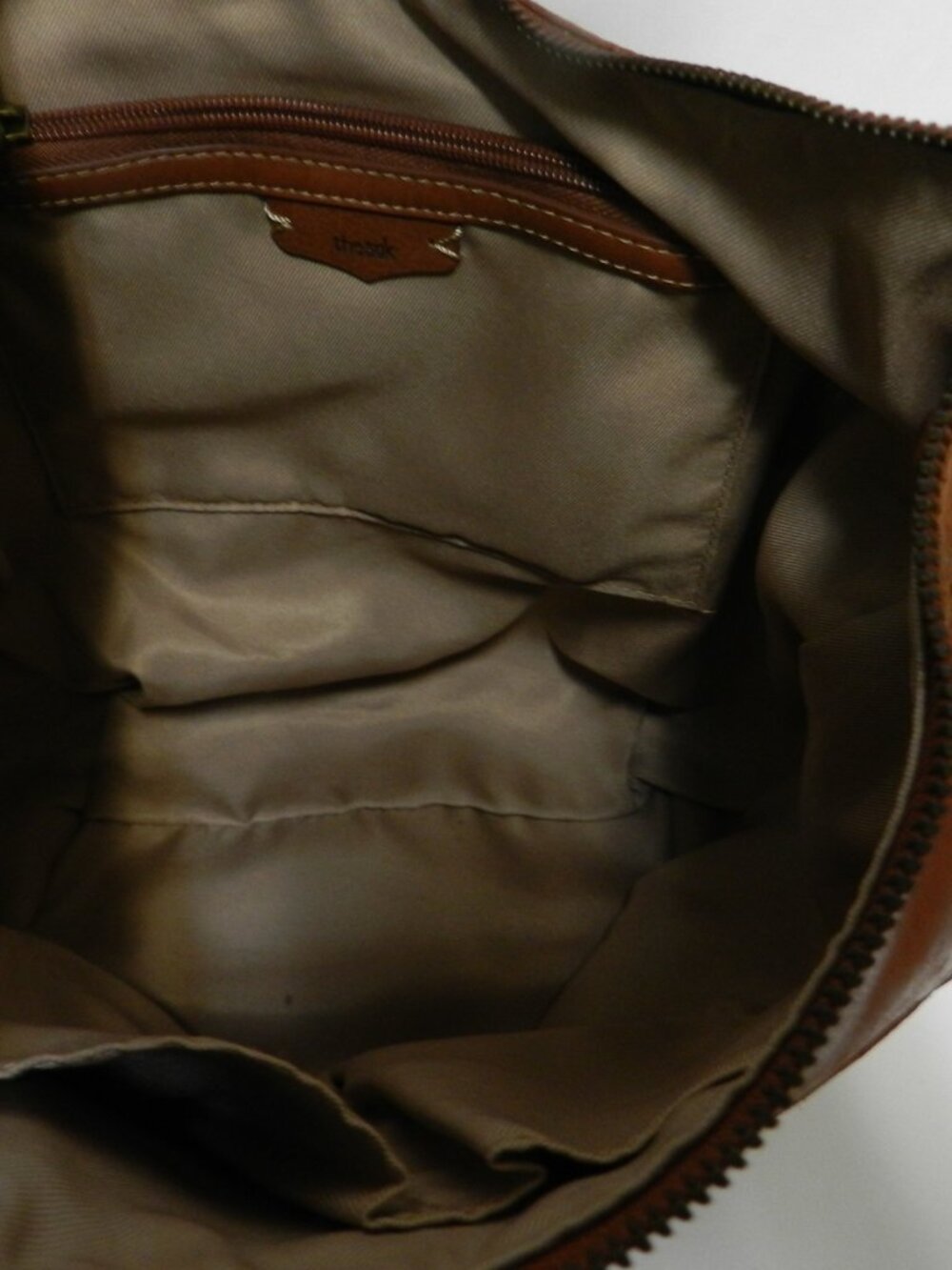 The Sak Sequoia Leather tooled hobo shoulder bag purse zip top outside pockets - Picture 14 of 16